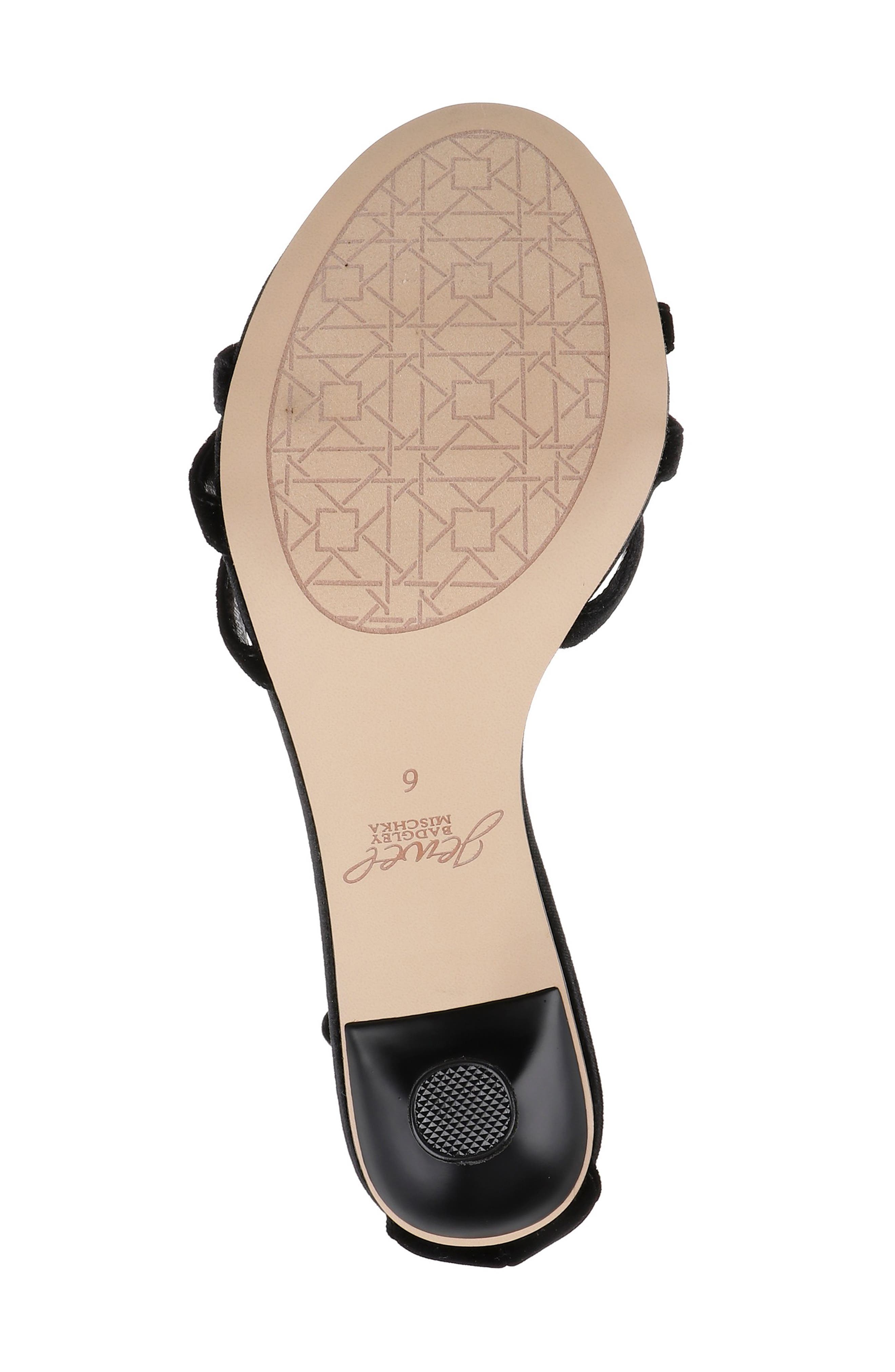 Jewel Badgley Mischka Tailani Velvet Sandal, Alternate, color, Black Velvet