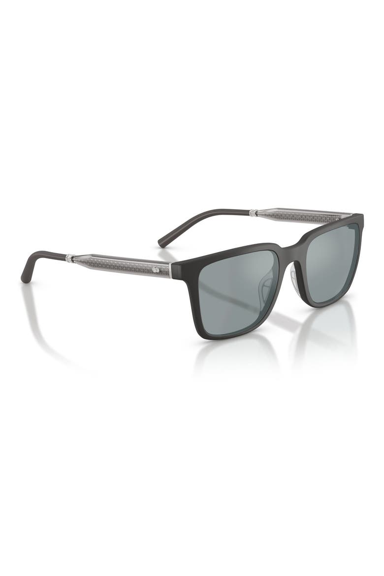 x Roger Federer Mr. Federer 52mm Polarized Rectangular Sunglasses, Alternate, color, ANTHRACITE / GREY POLAR MIRROR