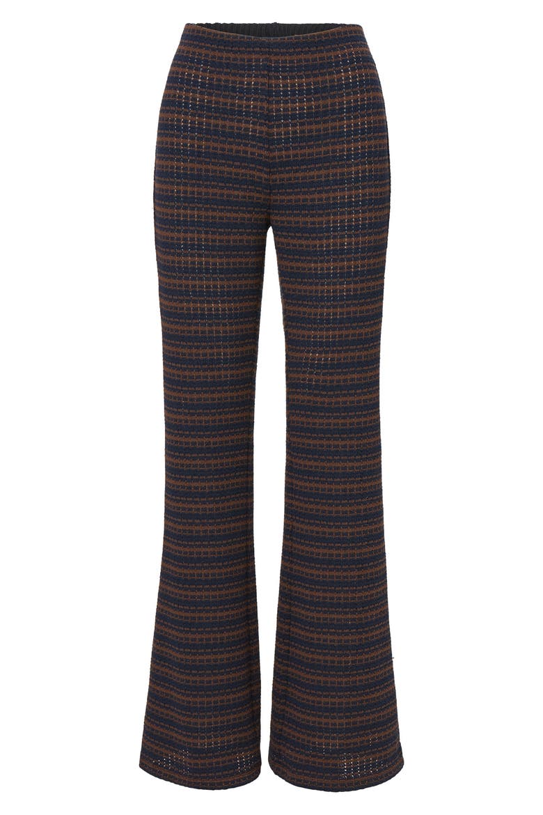Yadira Stripe Kick Flare Pants, Alternate, color, NAVY DARK UMBER MULTI