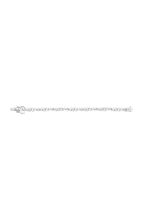Aurate New York Lab Grown Sapphire Mixed Shape Tennis Bracelet In Silver