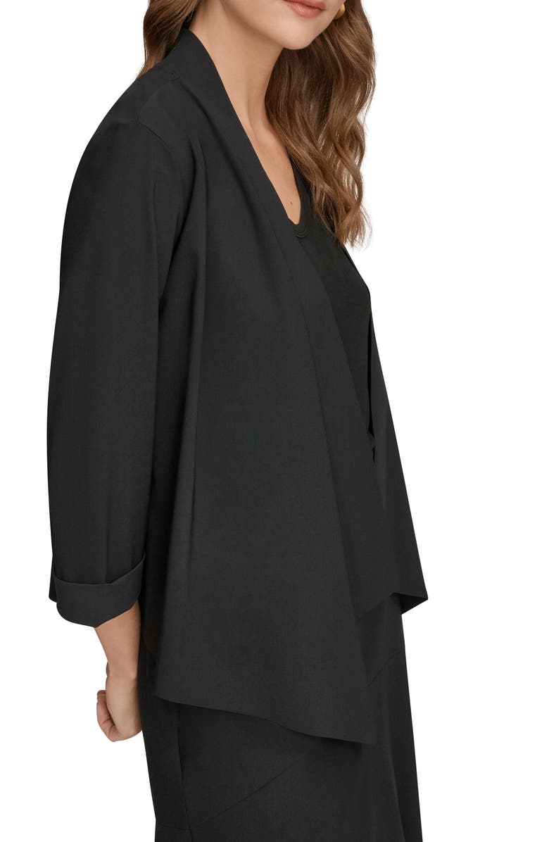 Donna Karan New York Open Front Jacket, Alternate, color, Black