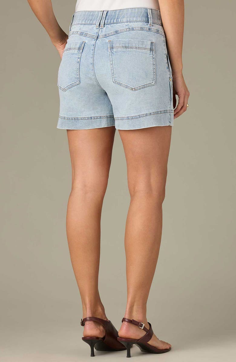 Wit & Wisdom V-Yoke High Waist Denim Shorts, Alternate, color, Light Blue Vintage