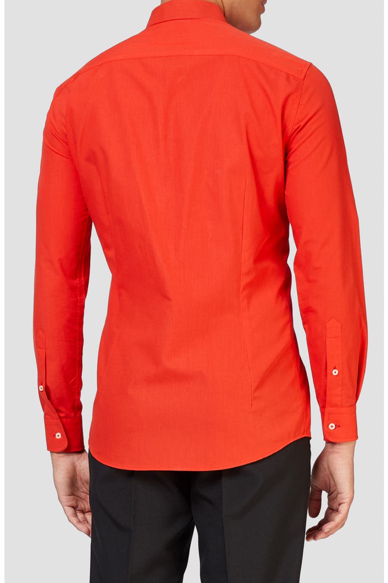 Red Devil Modern Tailored Fit Wrinkle Resistant Button-Up Shirt, Alternate, color, RED