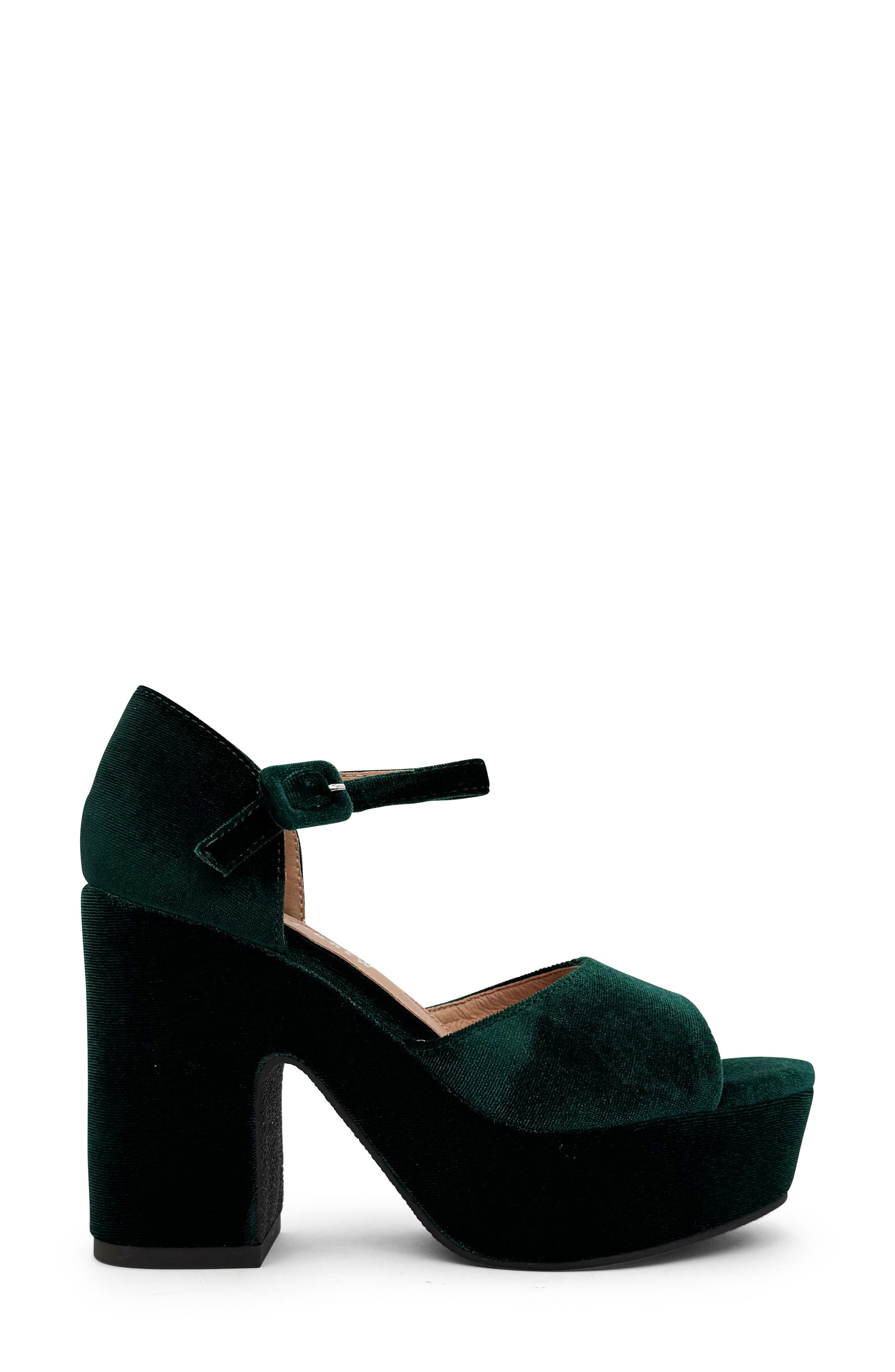 CHELSEA CREW Quill Sandal, Alternate, color, Green Velvet