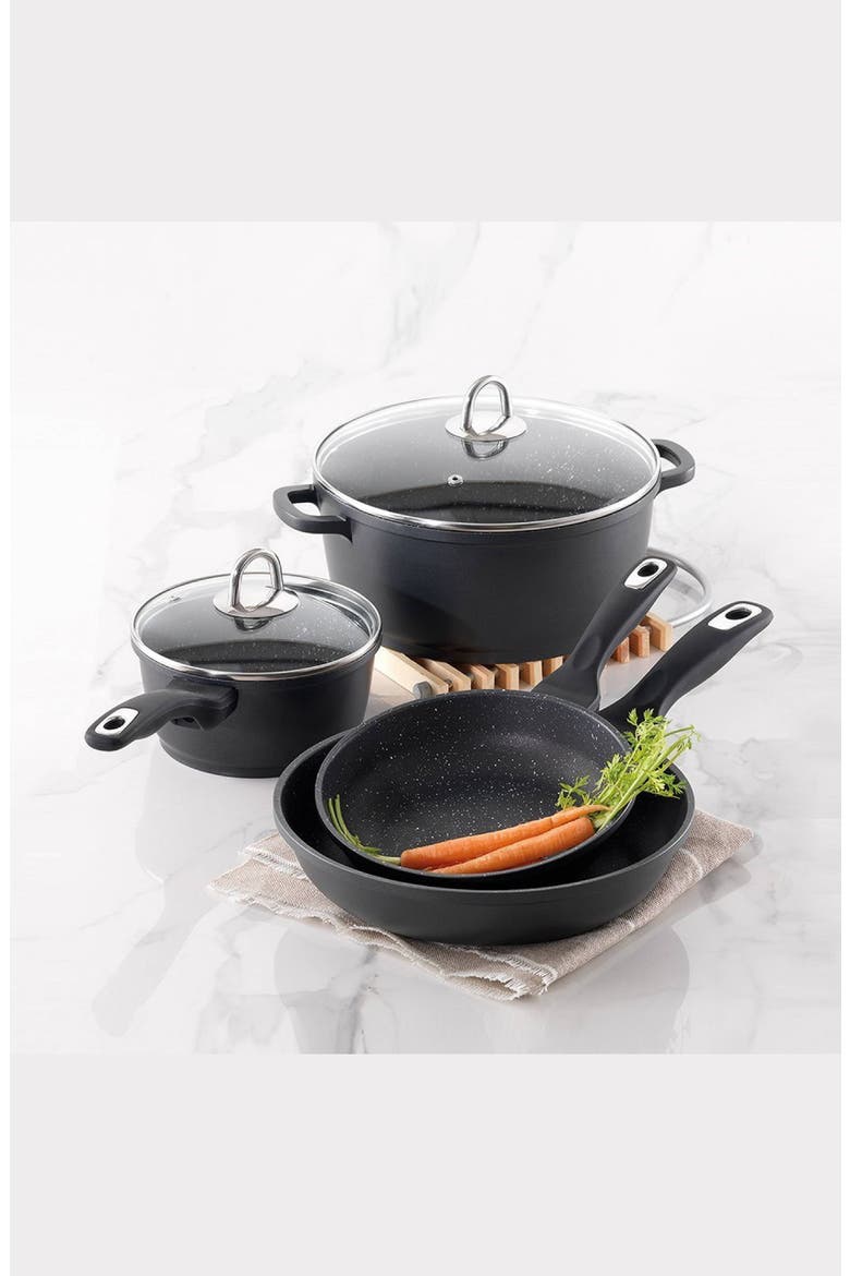 GRANITE Cookware Set 6pc, Alternate, color, BLACK