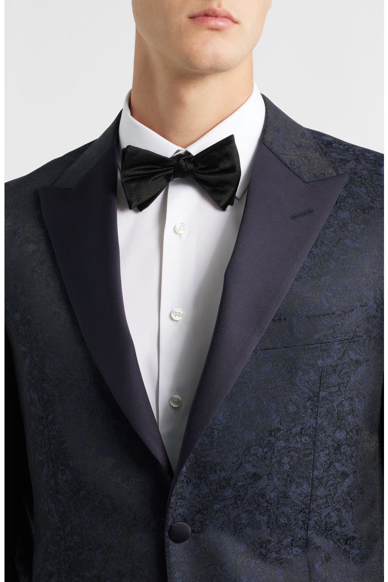 Siena Contemporary Fit Navy Paisley Dinner Jacket, Alternate, color, NAVY