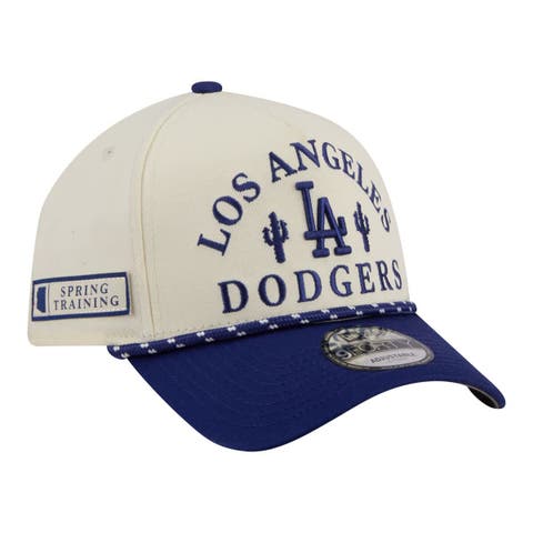 Men's New Era  Cream Los Angeles Dodgers 2026 Spring Training Fan Pack Rope A-Frame 9FORTY Adjustable Hat