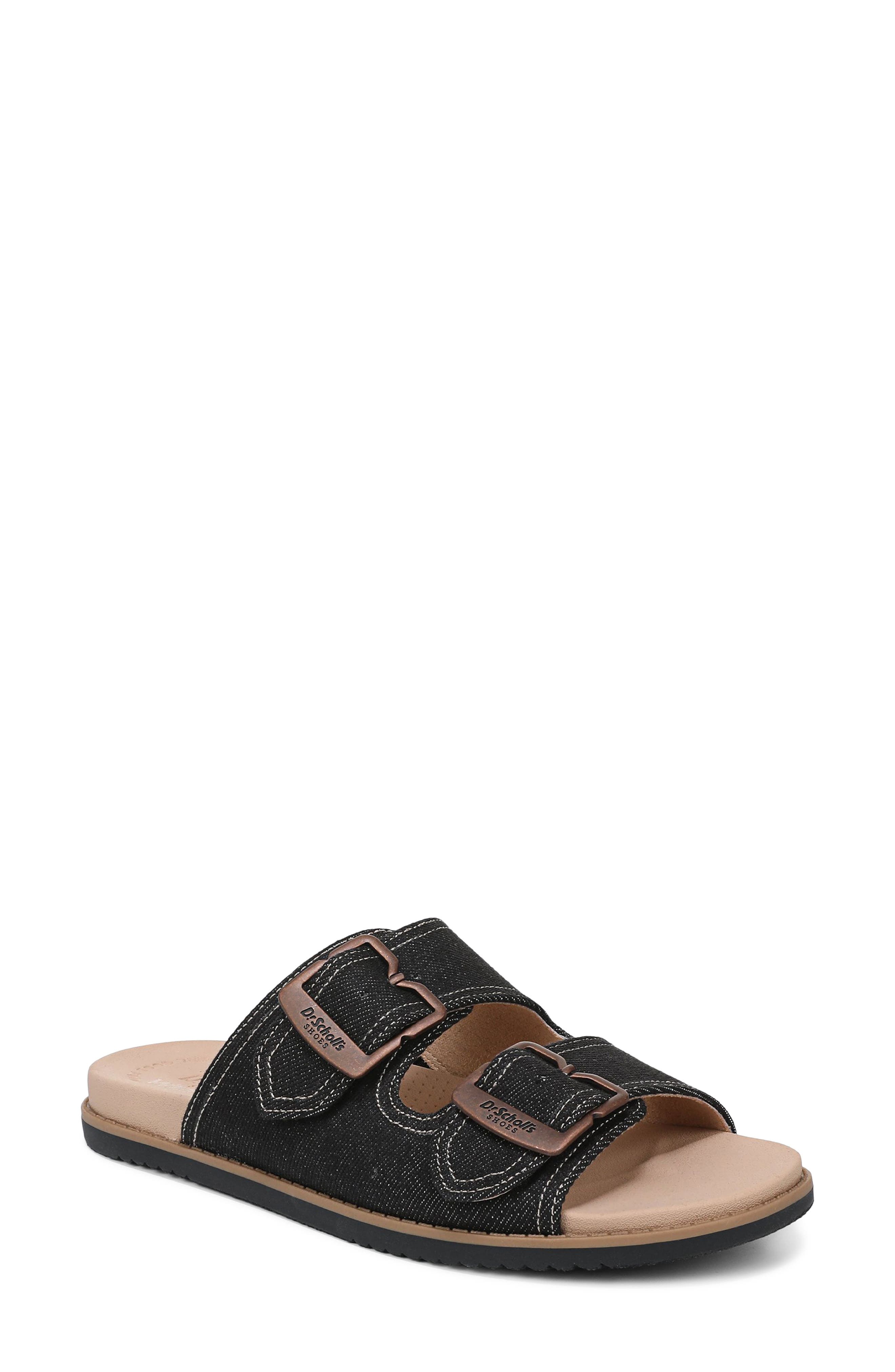 Dr. Scholl's x Wrangler<sup>®</sup> So Wrangler Slide Sandal, Main, color, Black
