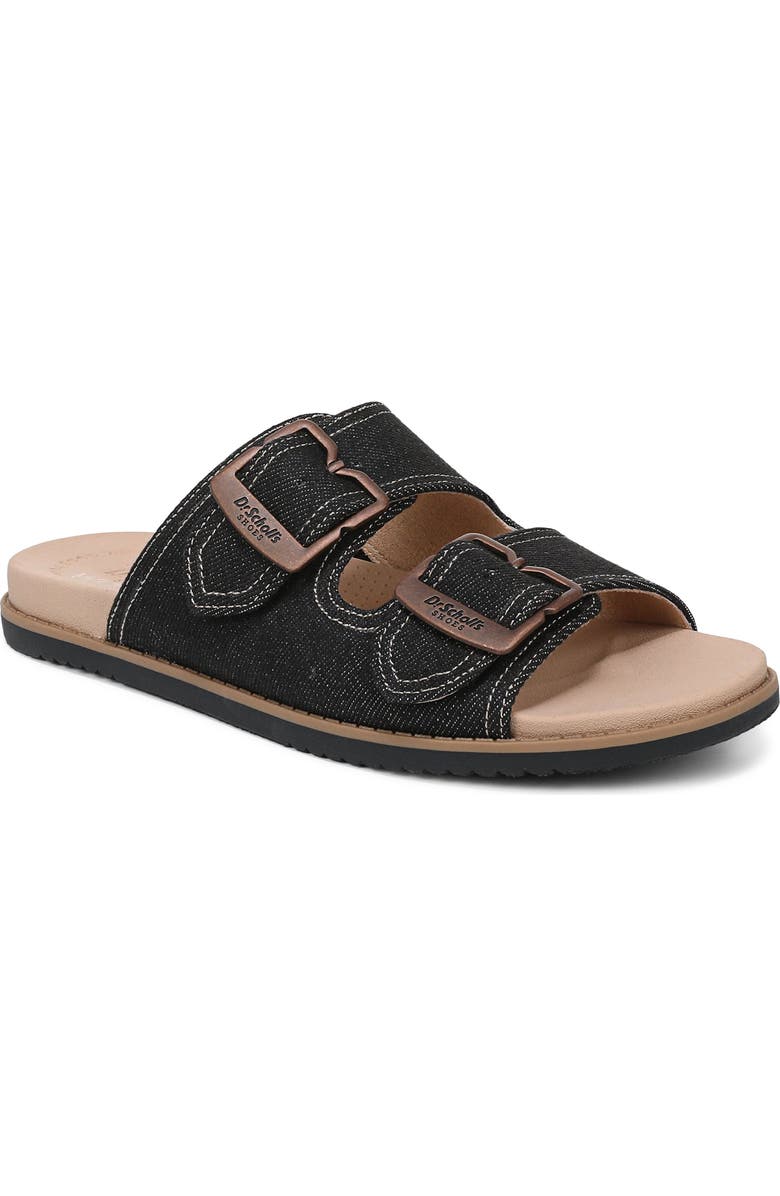 Dr. Scholl's x Wrangler<sup>®</sup> So Wrangler Slide Sandal, Main, color, Black