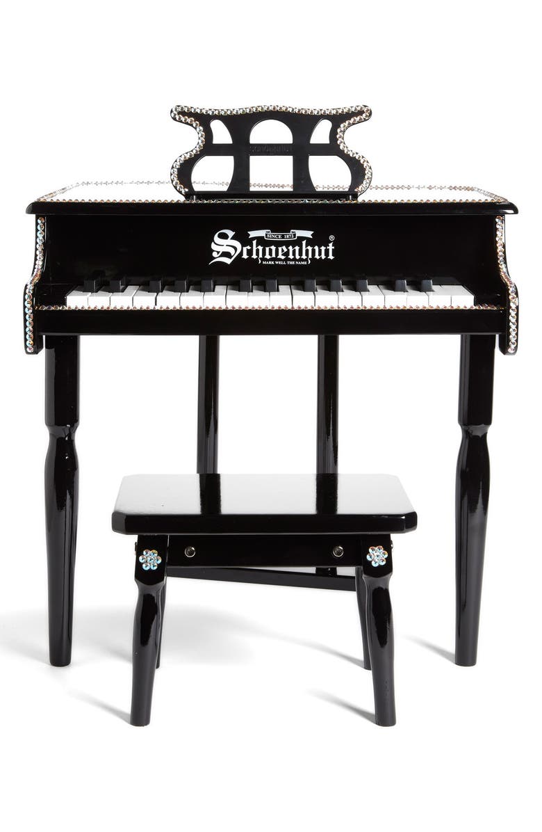 Glitzy Bella Miniature Baby Grand Piano & Bench, Alternate, color,