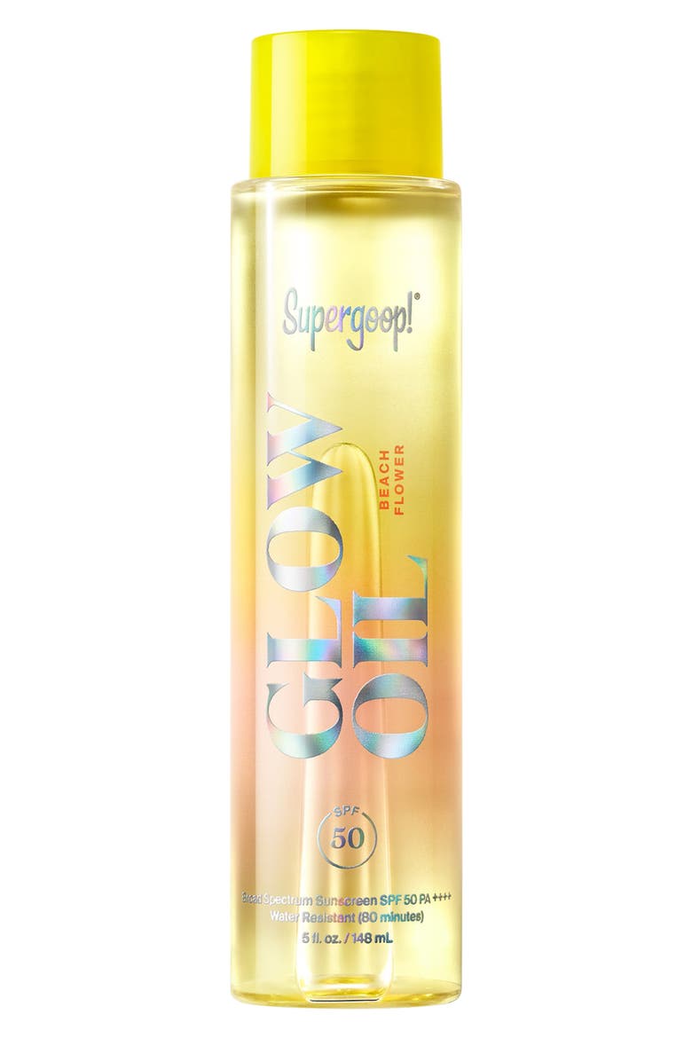 Glow Oil SPF 50 Scented Sunscreen Body Oil, Main, color, BEACH FLOWER