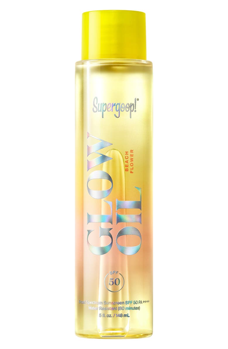 Supergoop!<sup>®</sup> Glow Oil SPF 50 Scented Sunscreen Body Oil, Main, color, Beach Flower