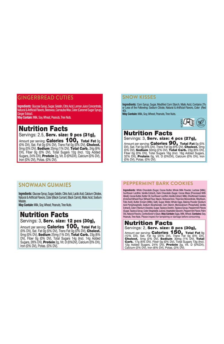 sugarfina Set of 4 Holiday Candy Cubes, Alternate, color, 