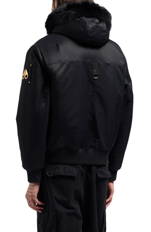 Moose Knuckles Denali Bomber Jacket In Black