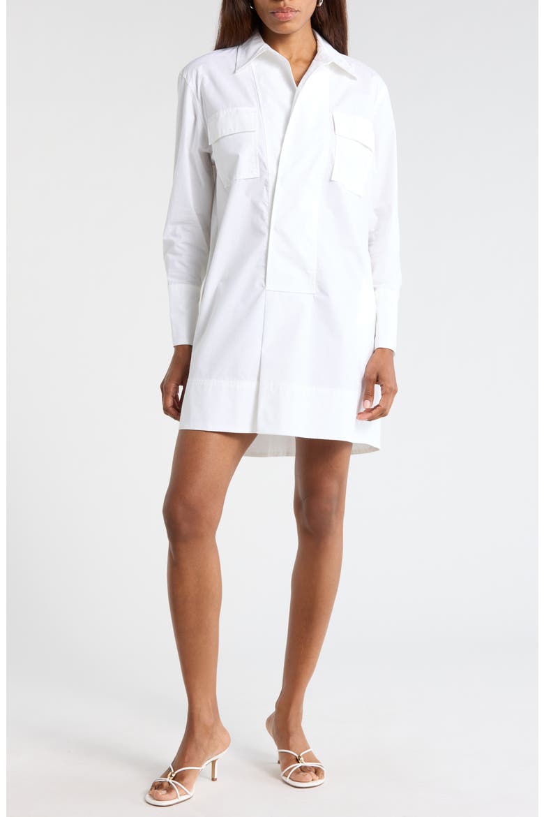 Jori Cotton Shirtdress, Main, color, WHITE
