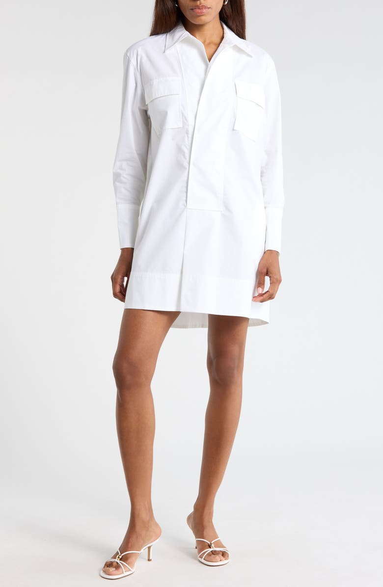 A.L.C. Jori Cotton Shirtdress, Main, color, White