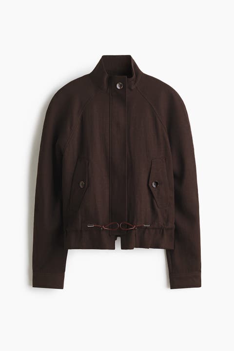 Oversized Linen-blend Jacket