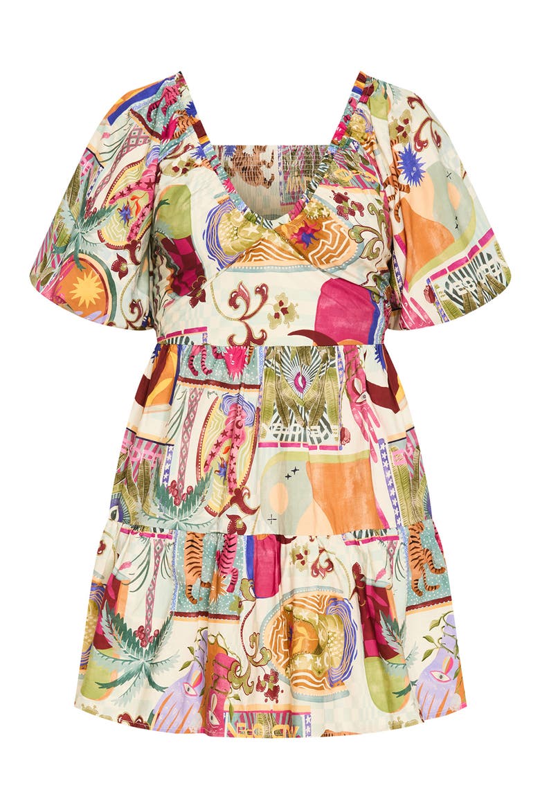 Simono Fit & Flare Minidress, Alternate, color, DREAMSCAPE
