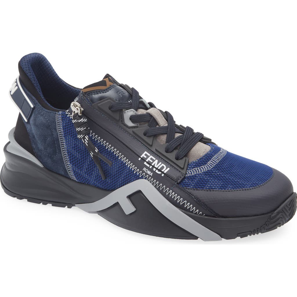 Fendi Flow Sneakers In Grig Abiss/navy