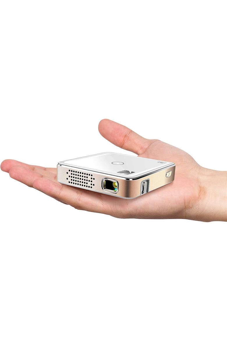 Luma 75 Ultra Mini Projector, Portable Pico Projector w/Built-in Speaker & HD Support, Main, color, White