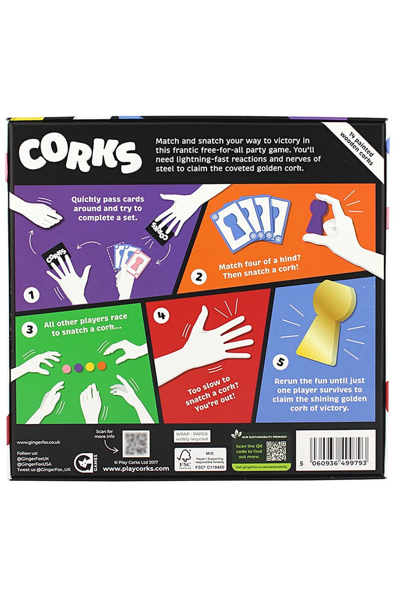 Corks, Frantic Card Swapping Set Collecting Game, Kids Ages 6+, Alternate, color, Multicolored