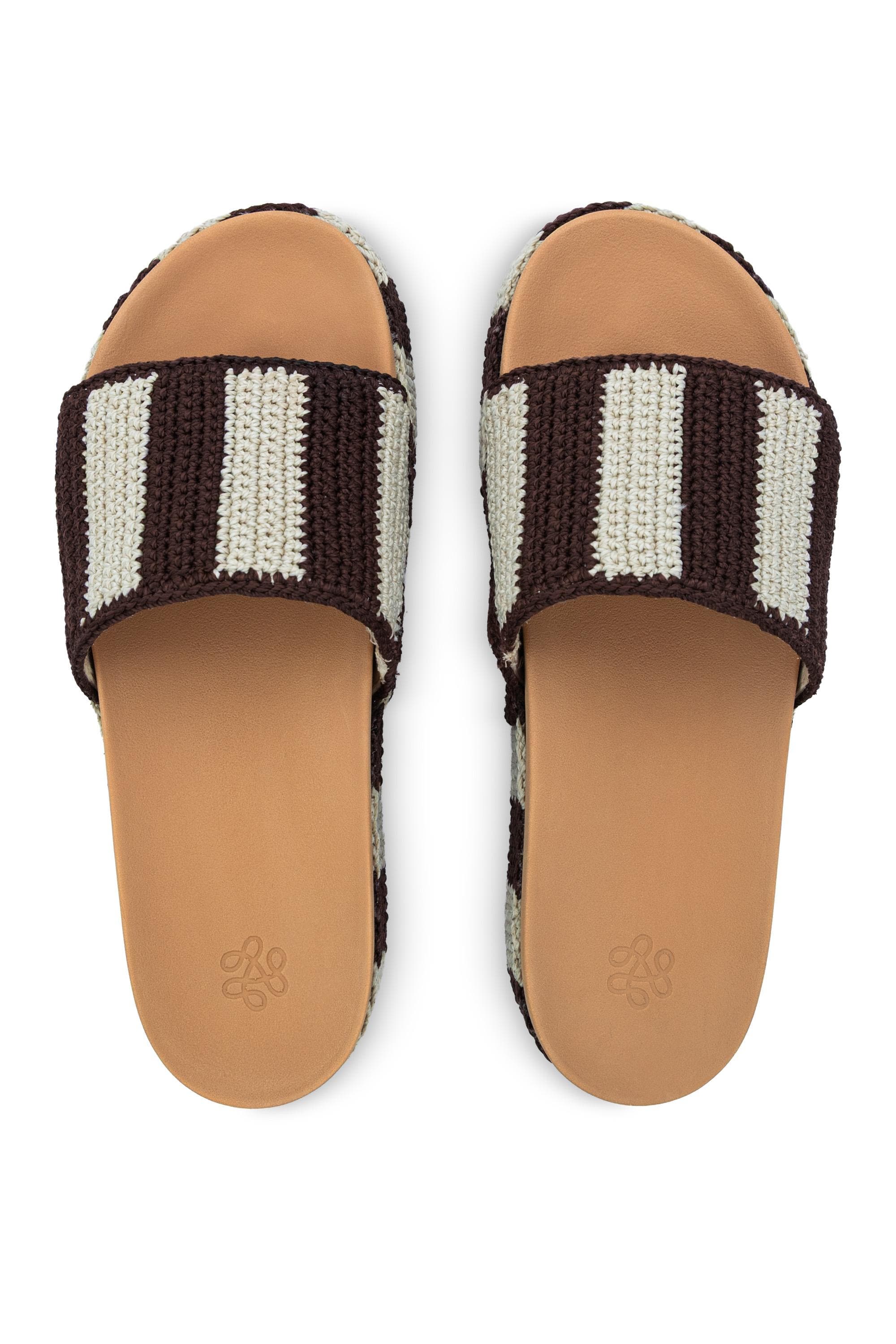 The Sak Olivia Slide Sandal, Main, color, Brown Stripe