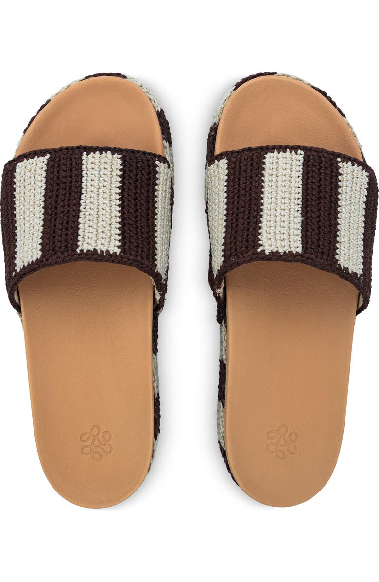 The Sak Olivia Slide Sandal, Main, color, Brown Stripe