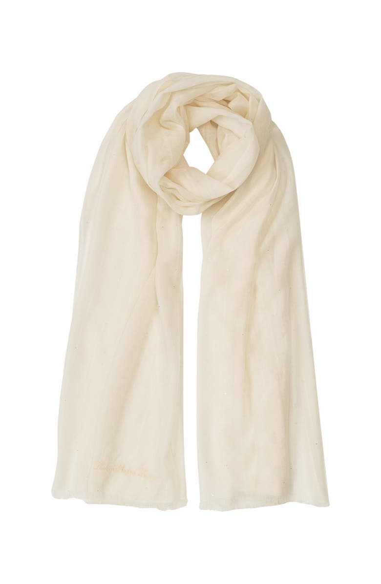 Lauren Ralph Lauren Pinstripe Mini Sequin Wrap, Main, color, Cream