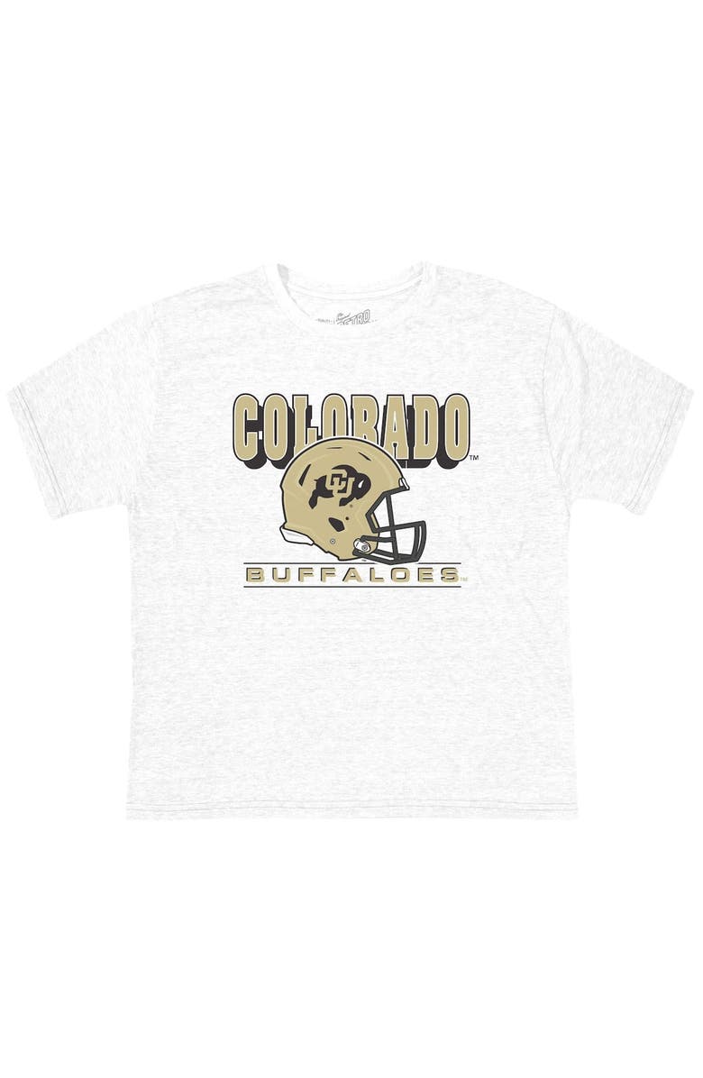 Retro Brand Preschool Original Retro Brand Ash Colorado Buffaloes Helmet Tri-Blend T-Shirt, Main, color, Ash