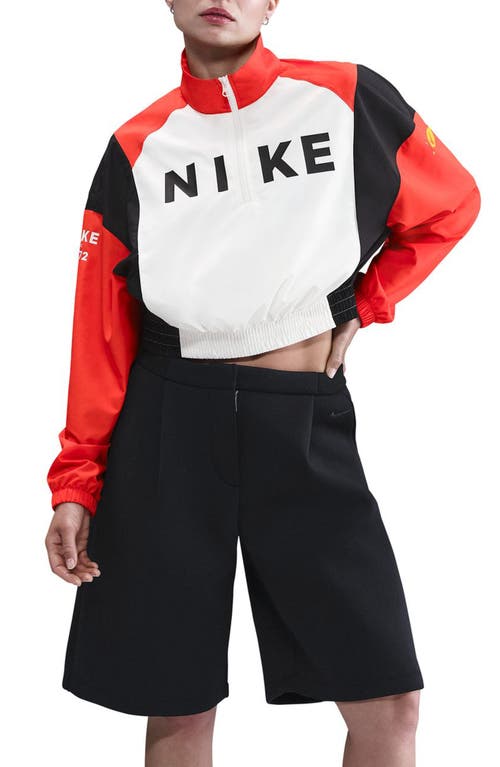 Nike Sportswear Woven Pullover Top In Red