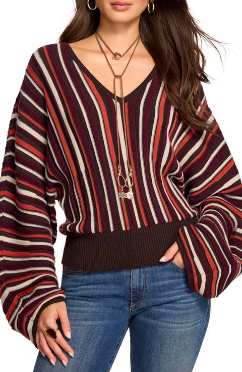 Jane Stripe V-Neck Sweater