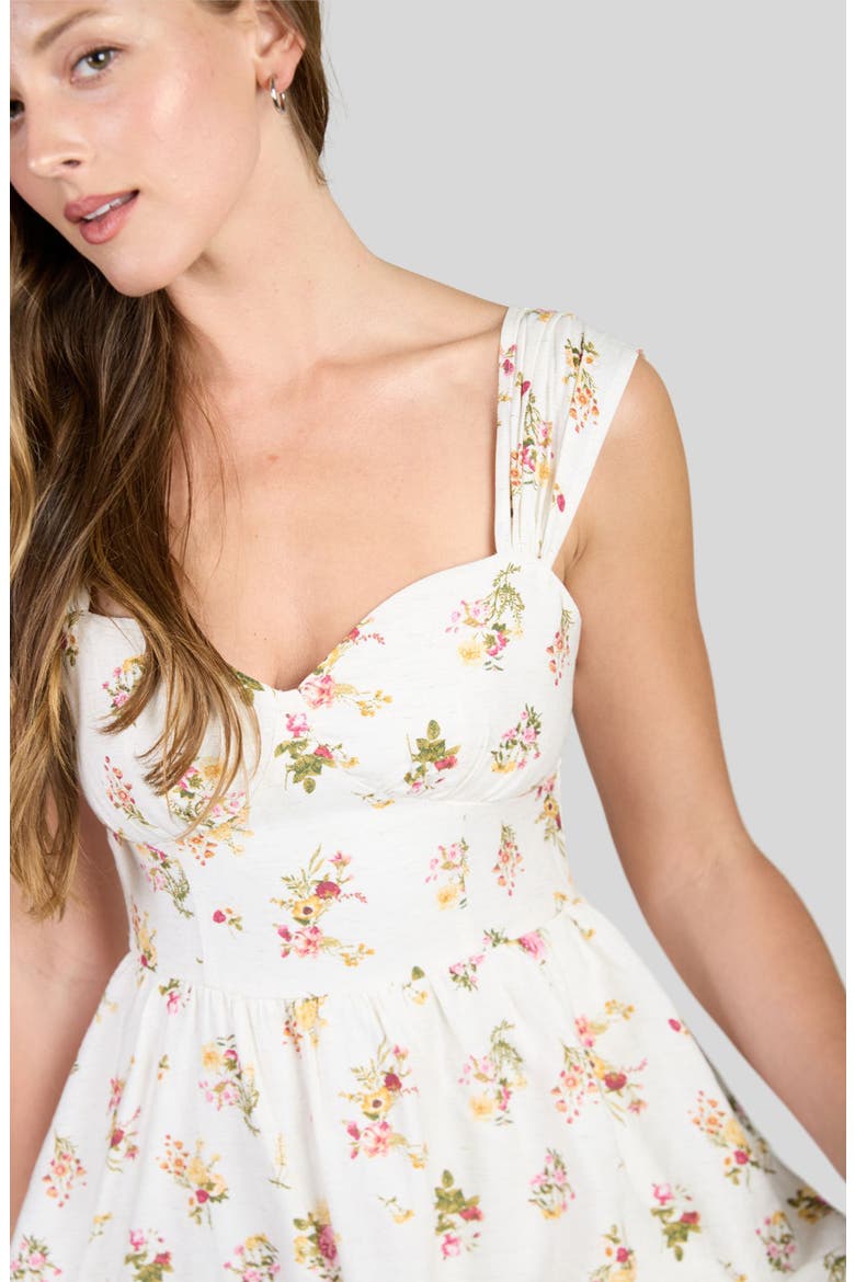 Floral Tiered Maxi Dress, Alternate, color, IVORY MULTI