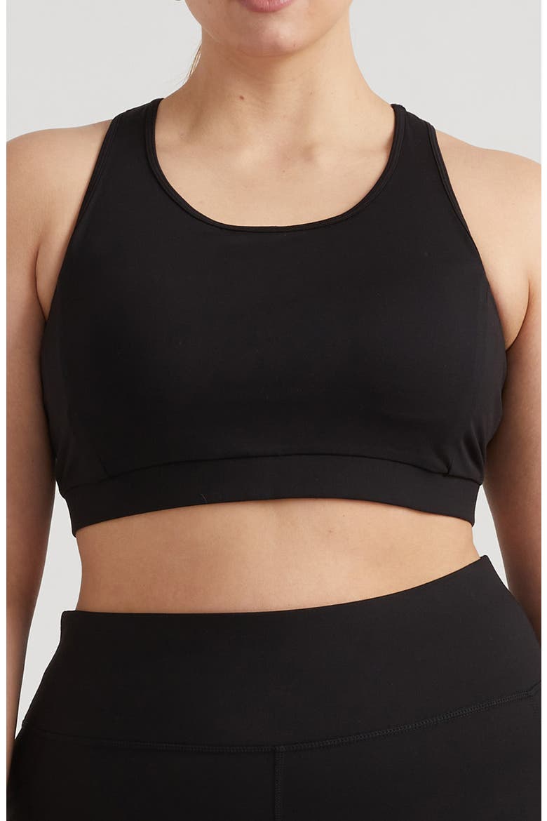 Racerback Sports Bra, Alternate, color, BLACK