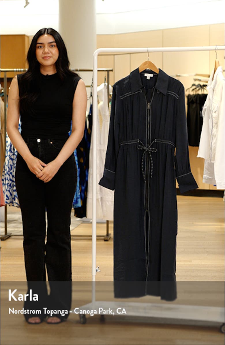 Long Sleeve Midi Shirtdress, sales video thumbnail