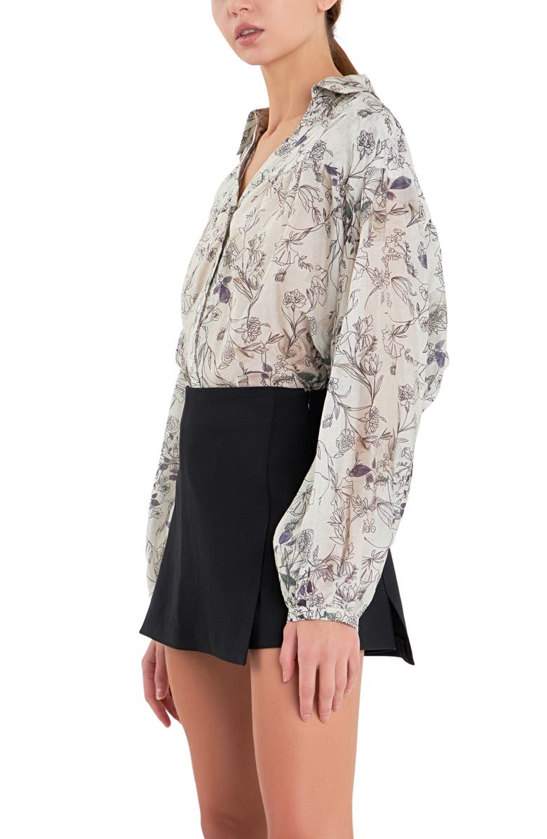 English Factory Abstract Floral Shirt, Alternate, color, 