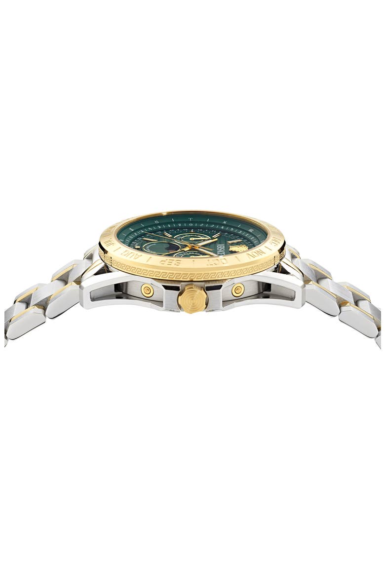 V-Galaxy Moonphase Two-Tone Bracelet Watch, 43mm, Alternate, color, TWO TONE