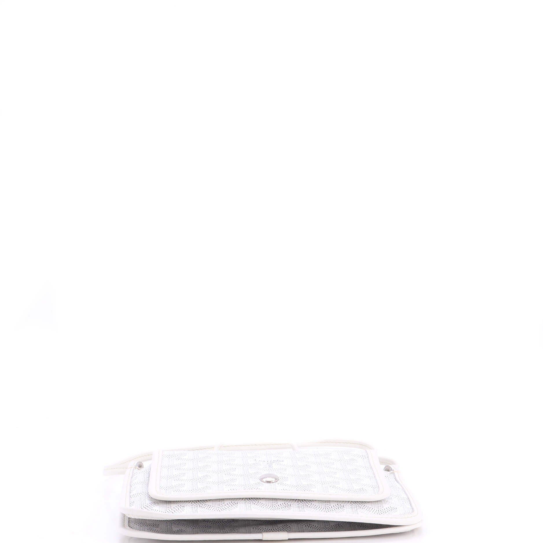 Plumet Clutch Wallet Coated Canvas, Alternate, color, White