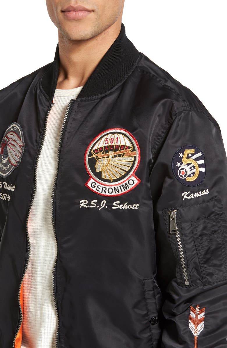 Schott NYC B-52 Bomber Jacket, Alternate, color, 