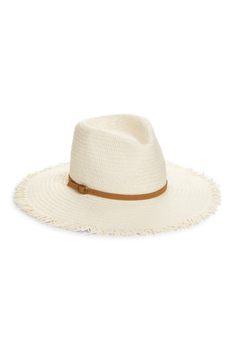 Frayed Rancher Hat with Buckle, Main, color, IVORY COMBO