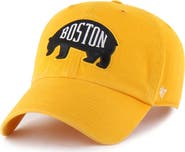 '47 Men's '47  Gold Boston Bruins Core Logo Clean Up Adjustable Hat