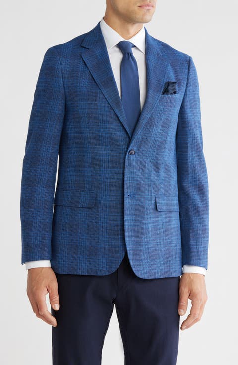 Plaid Cotton & Linen Sport Coat