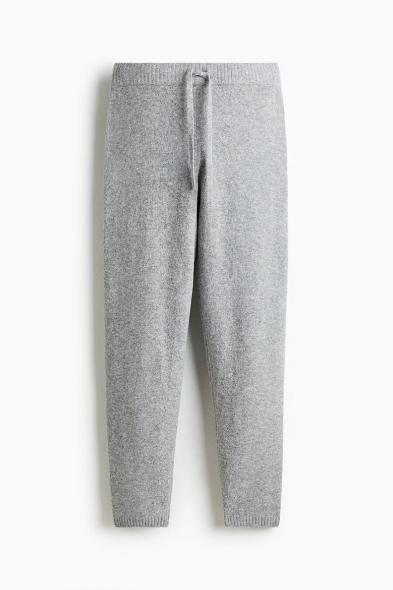 Fine-knit Joggers, Alternate, color, Gray melange
