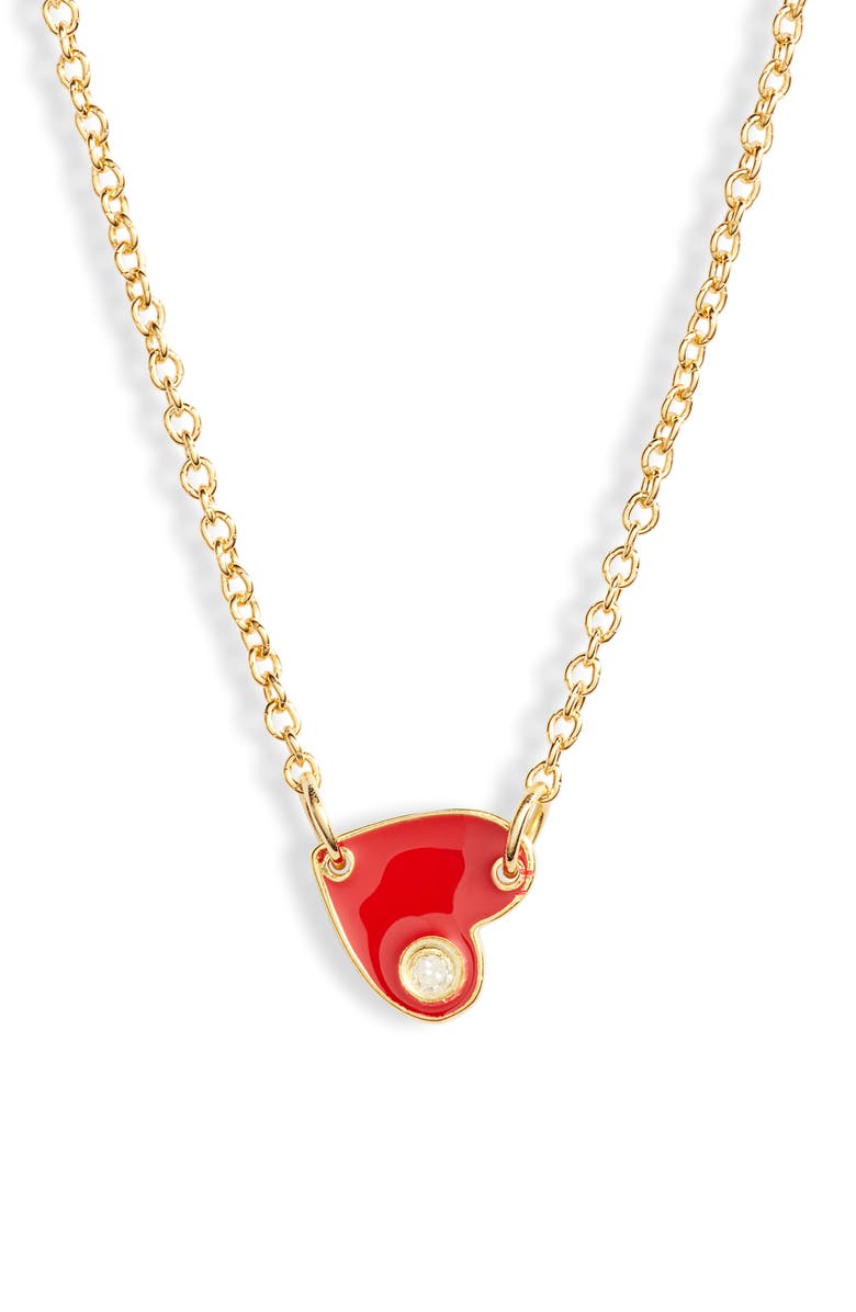 Jennifer Zeuner Mia Mini Diamond Pendant Necklace, Main, color,