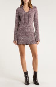 Free People Milena Long Sleeve Mini Sweater Dress