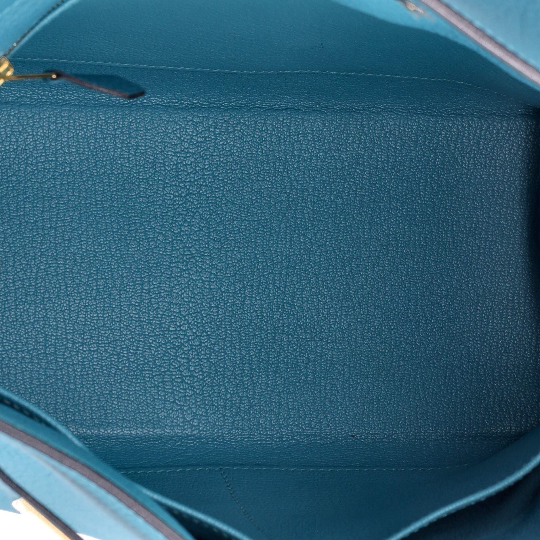 Pre-Owned Hermes Kelly Handbag Blue Togo with Gold Hardware 28, Alternate, color, 