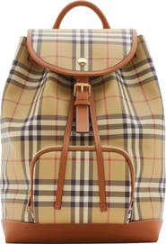 Burberry Medium Check Coated Canvas Backpack