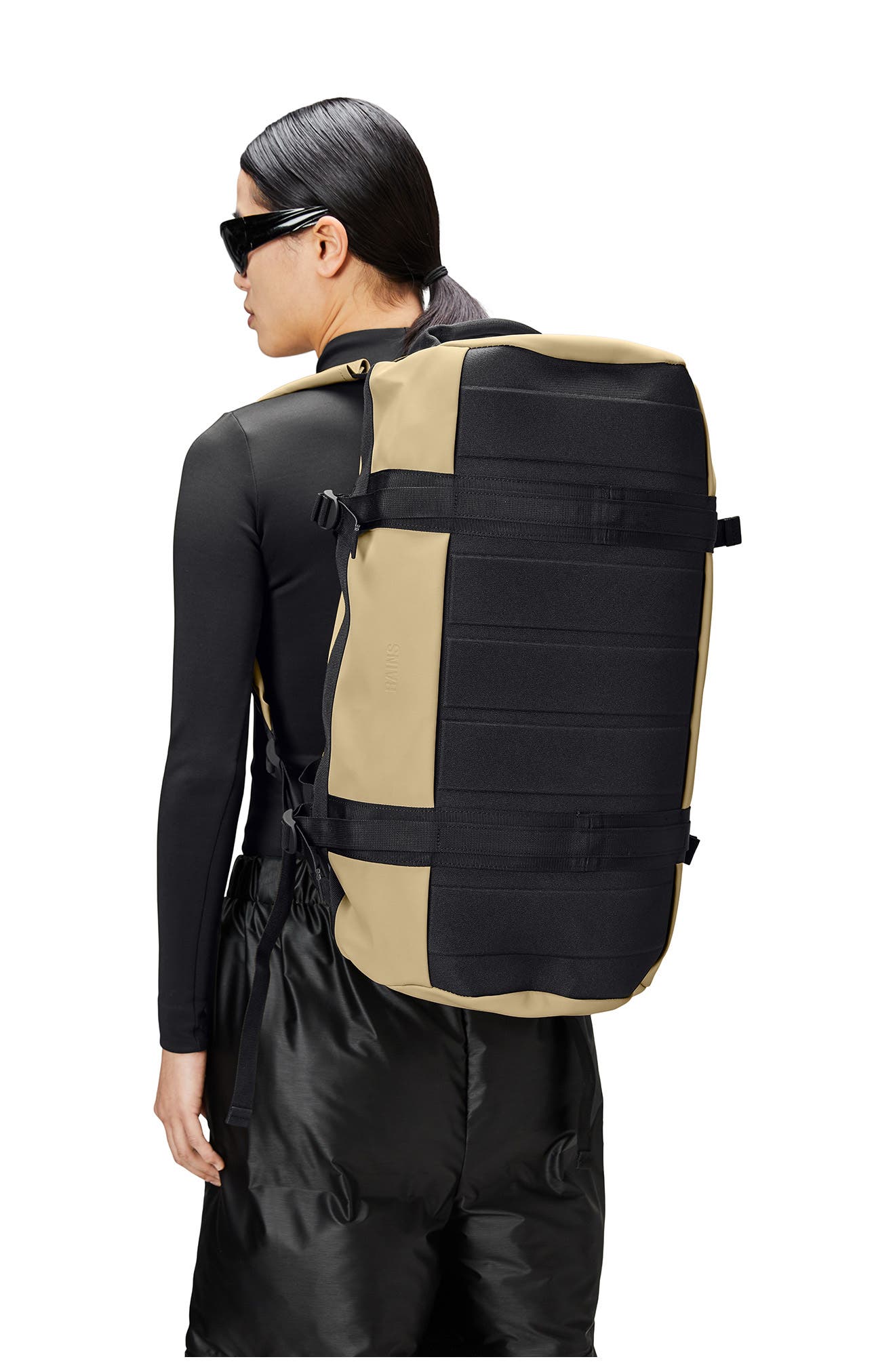 Rains Texel Small Waterproof Duffle Backpack, Alternate, color, 