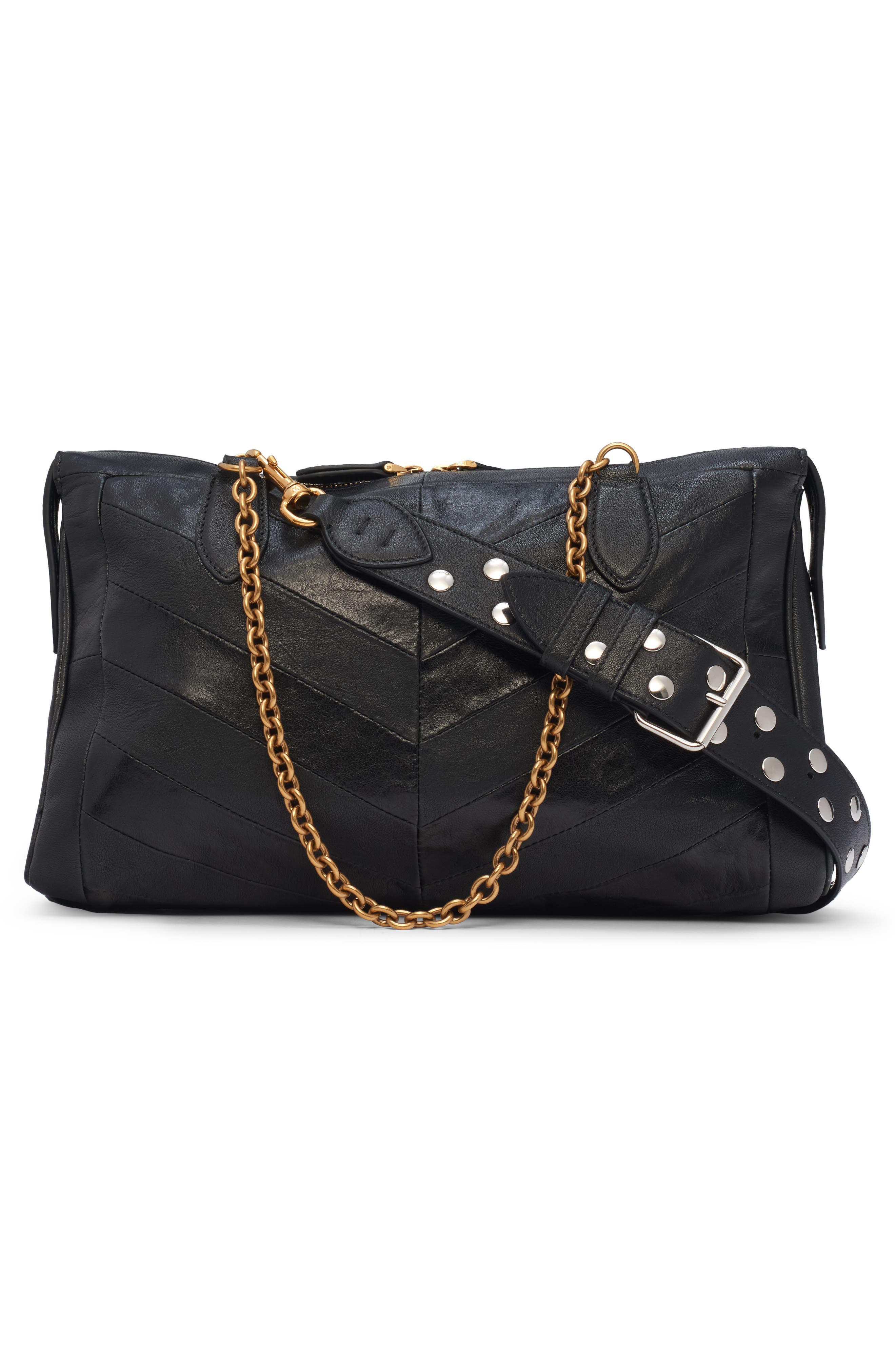 Valentino Garavani Medium Panthea Chevron Patchwork Leather Tote, Alternate, color, 