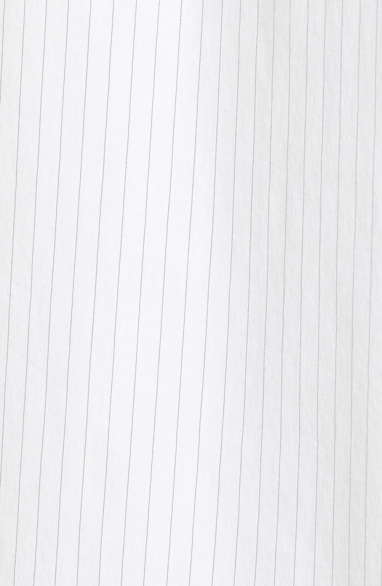 Vince Classic Stripe Band Collar Cotton Blend Shirt, Alternate, color,