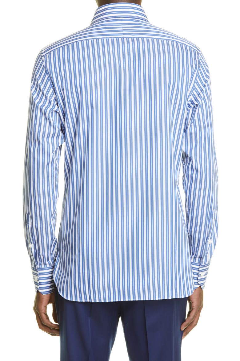 Milano Stripe Button-Up Shirt, Alternate, color, BLUE STRIPE